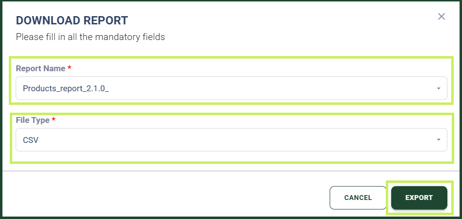 RMS_download_product_report
